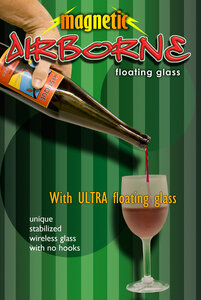 Airborne wine bottle magnetic