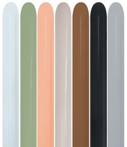 Modelleerballonnen 260 - Earthy Assortiment - 004 - 100 Stuks