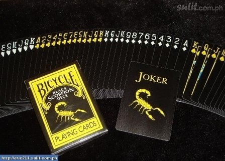 Bicycle Black Scorpion Deck Goochelwinkel Magicshop