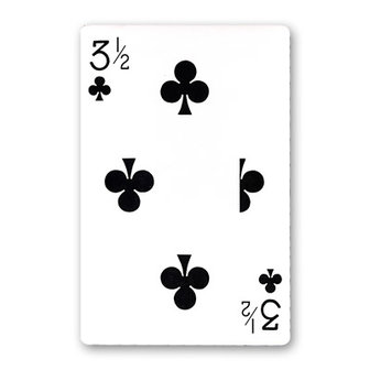 Jumbo Bicycle Card (3 1/2 of Clubs - Red Back) - Trick