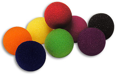 1.5&quot; 4 Super Soft Sponge Balls (Black)