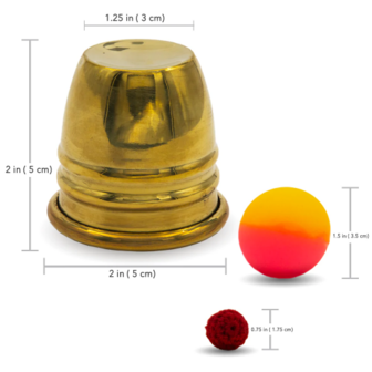 Table Hopping Cups &amp; Balls- Gold Color