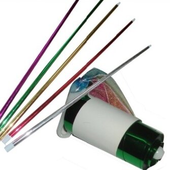 Appearing cane zilver plastic