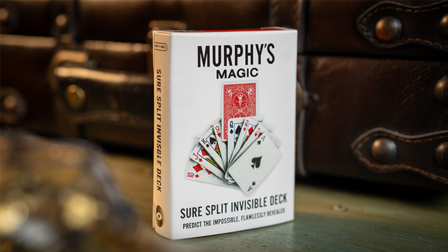 SURE SPLIT Invisible Deck Bicycle Rood by Murphy&#039;s Magic