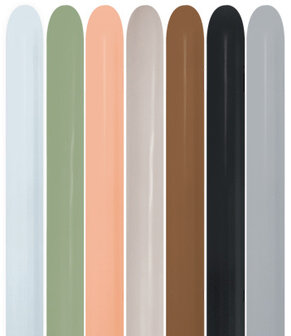 Modelleerballonnen 260 - Earthy Assortiment - 004 - 100 Stuks