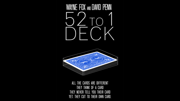 The 52 to 1 Deck Blue (Gimmicks and Online Instructions)