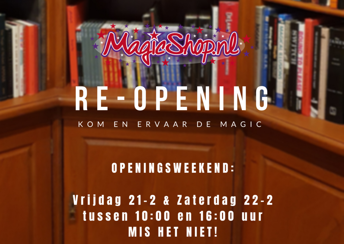 Magicshop gaat weer open Magicshop gaat weer open