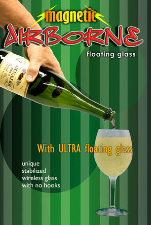 Airborne champagne bottle magnetic