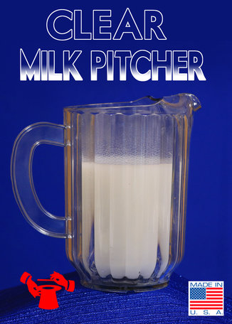 Clear milk pitcher