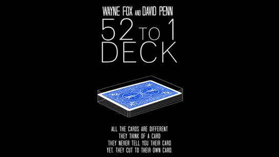 The 52 to 1 Deck blauw (Gimmicks and Online Instructions)