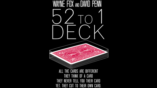 The 52 to 1 Deck rood (Gimmicks and Online Instructions) The 52 to 1 Deck rood (Gimmicks and Online Instructions)