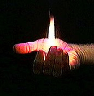 Fire from palms Fire from palms