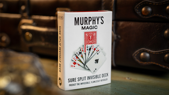 SURE SPLIT Invisible Deck Bicycle Rood by Murphy's Magic